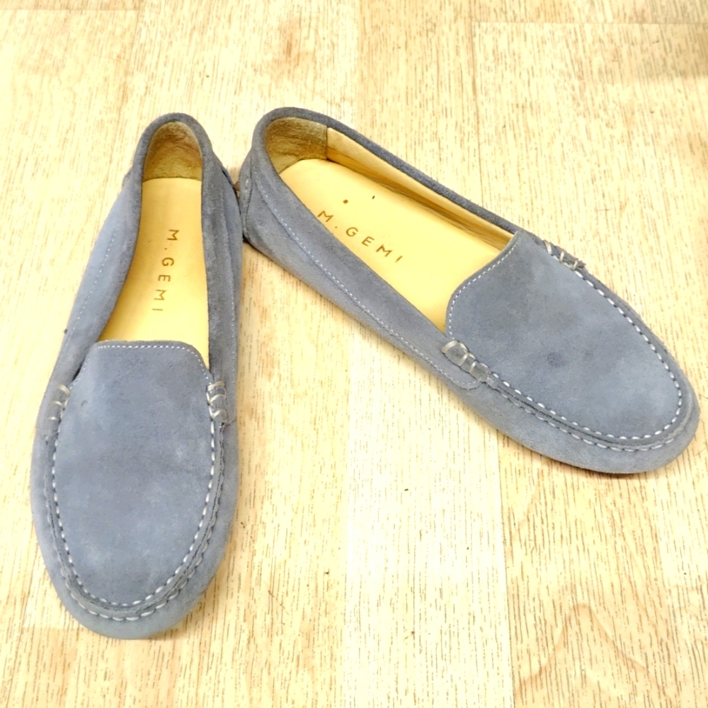 M Gemi grey suede felize driving shoes - size 5